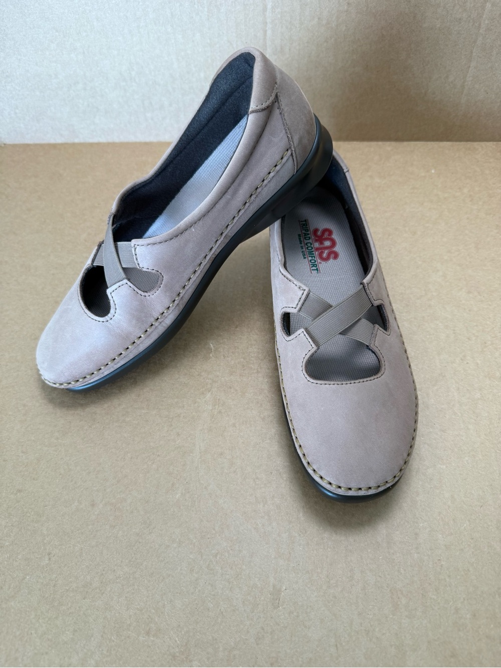 SAS Women’s 8 1/2 Crissy Praline Flats SlipOns Made in USA